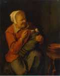 Ryckaert David III Peasant Woman with a Cat - Hermitage